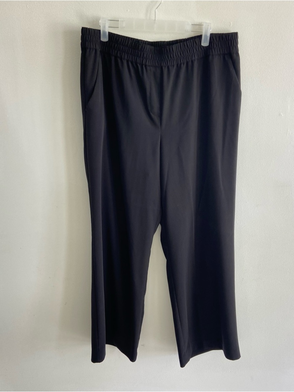 3/$25 LOFT Petite Black Pull-On Straight‎ leg Pants L
